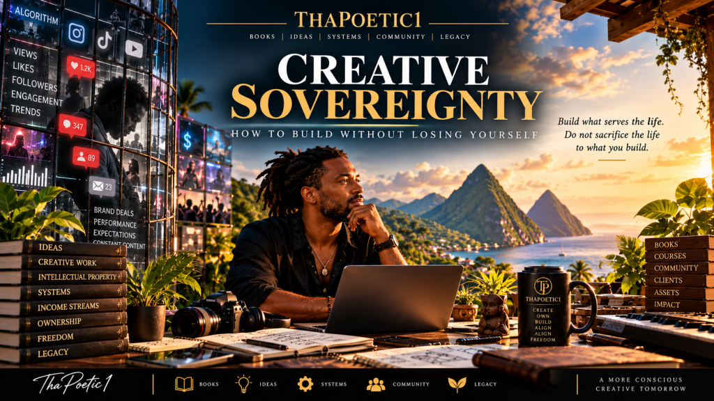 Creative Sovereignty — Black Caribbean creator building books, ideas, systems, community and legacy without losing creative freedom.